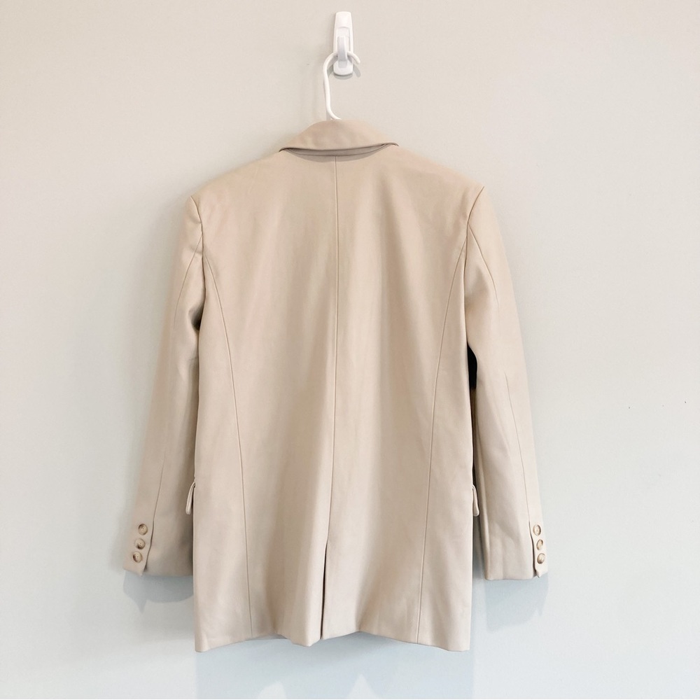 BLANKNYC Women’s Faux Leather Beige Blazer XS - Picture 6 of 9